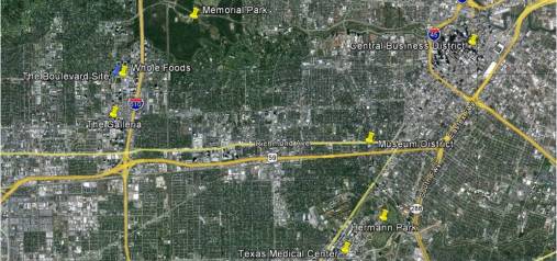 Boulevard site map Houston
